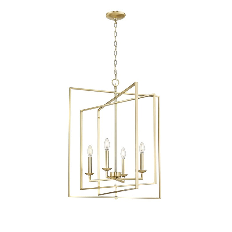 Millennium Lighting Nellis 4Lt 31" Pendant, Modern Gold