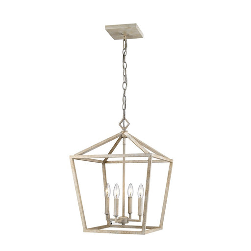 Millennium Lighting 4 Light 24" Pendant, Vintage White