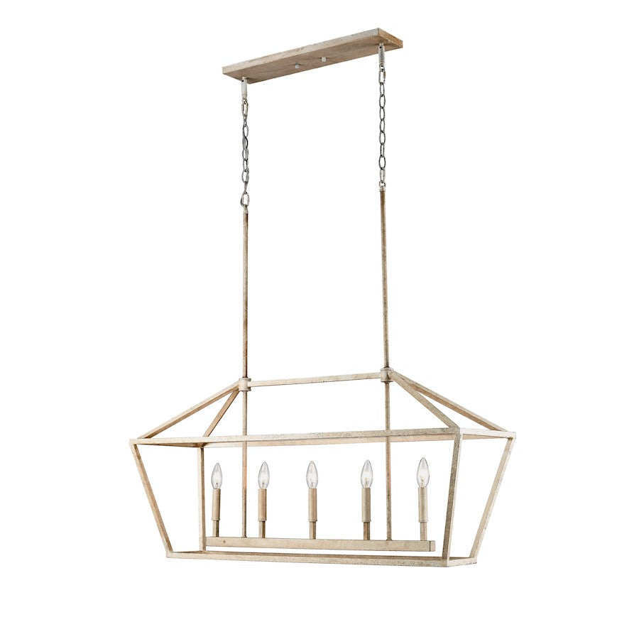 Millennium 5 Light 56" Pendant,Vintage White