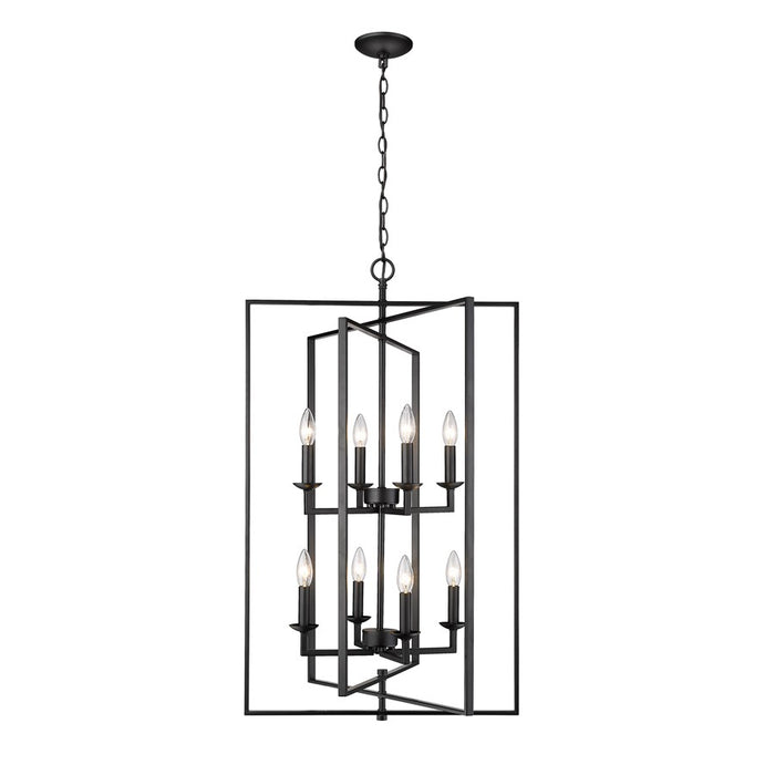 Millennium Lighting Nellis 8Lt Pendant, Black - 3248-MB