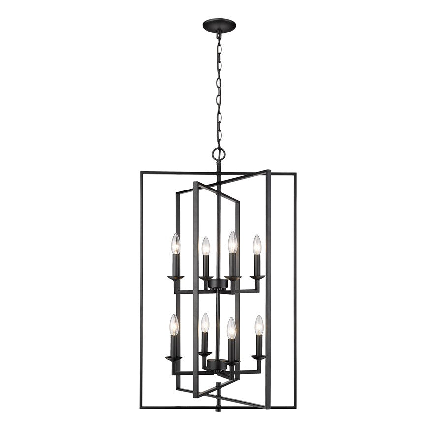 Millennium Lighting Nellis 8Lt Pendant, Black - 3248-MB