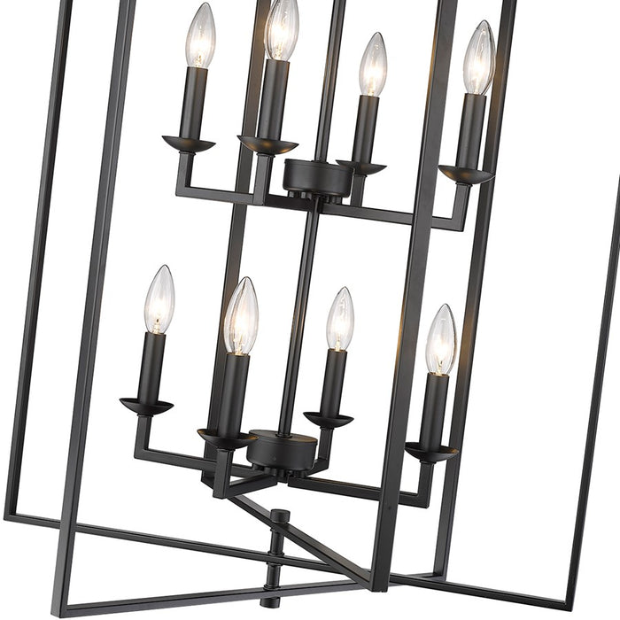 Millennium Lighting Nellis 8Lt Pendant, Black