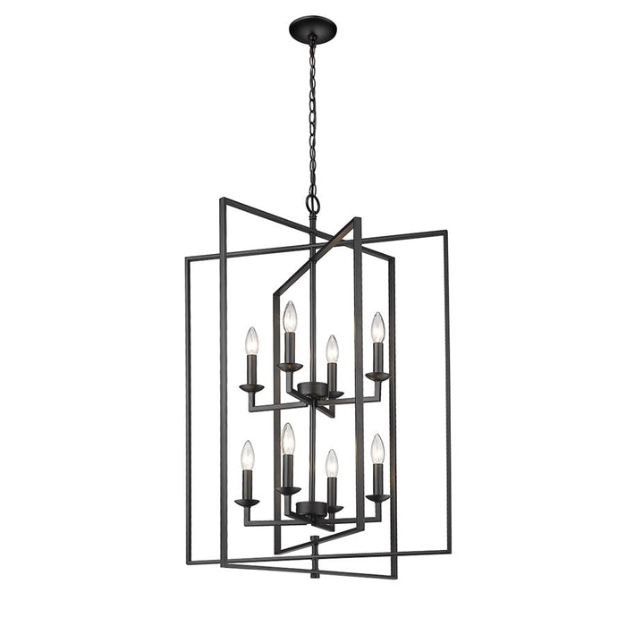 Millennium Lighting Nellis 8Lt Pendant, Black