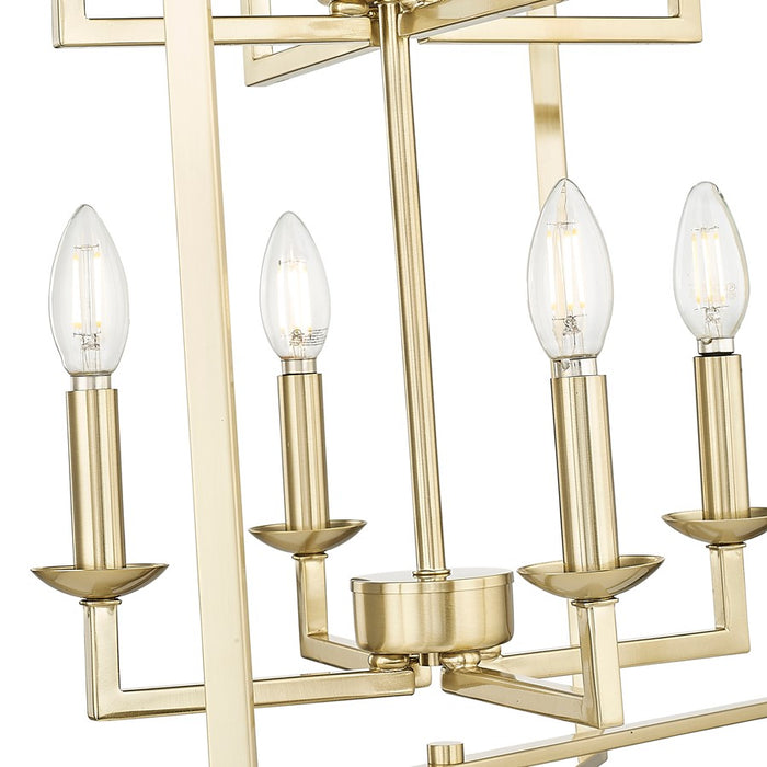 Millennium Lighting Nellis 8Lt Pendant, Modern Gold