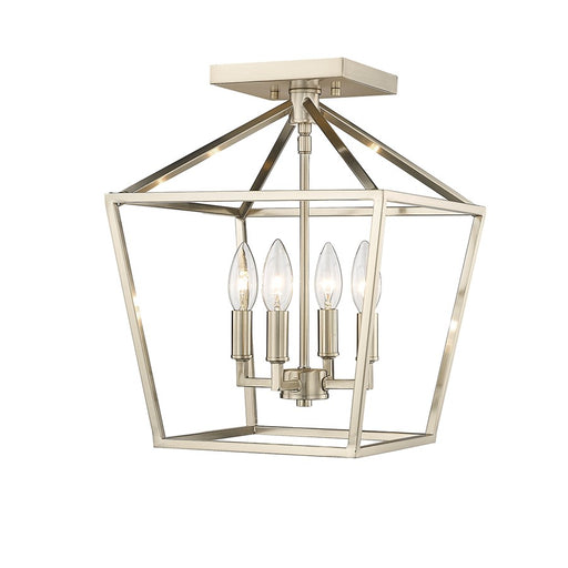Millennium Lighting Corona 4Lt Semi-Flush Mount, Modern Gold