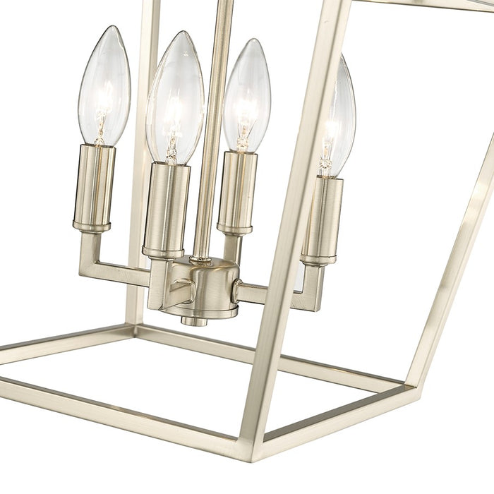 Millennium Lighting Corona 4Lt Semi-Flush Mount, Modern Gold