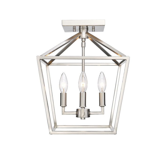 Millennium Lighting Corona 4Lt Semi-Flush Mount, Satin Nickel - 3334-SN