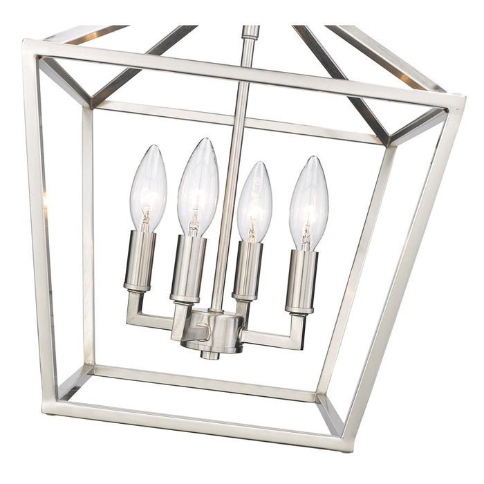 Millennium Lighting Corona 4Lt Semi-Flush Mount, Satin Nickel