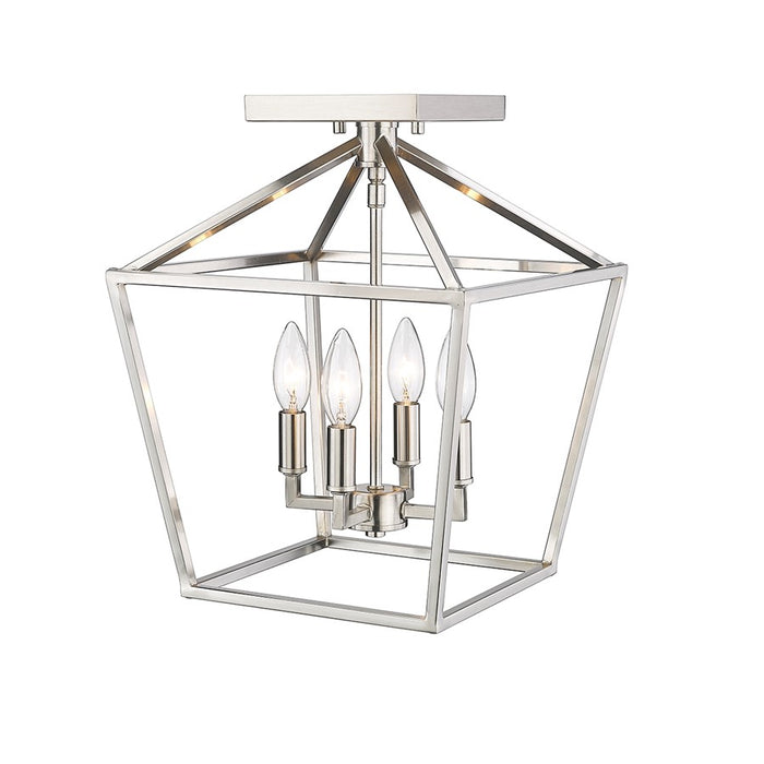 Millennium Lighting Corona 4Lt Semi-Flush Mount, Satin Nickel