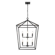 Millennium Lighting Corona 8Lt Pendant, Black - 3335-MB