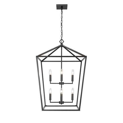 Millennium Lighting Corona 8Lt Pendant, Black - 3335-MB