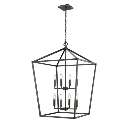 Millennium Lighting Corona 8Lt Pendant, Black