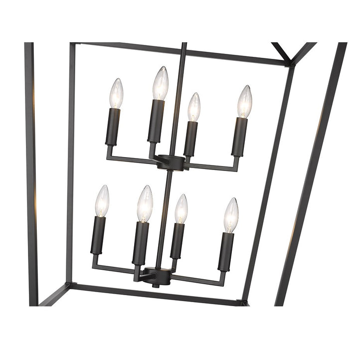 Millennium Lighting Corona 8Lt Pendant, Black