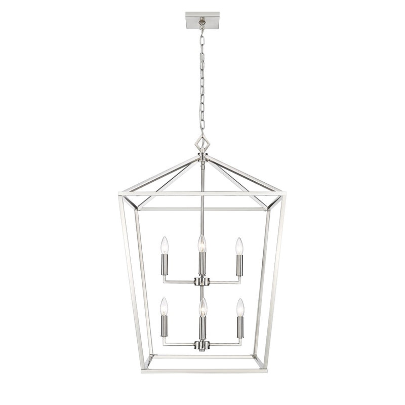 Millennium Lighting Corona 8Lt Pendant, Satin Nickel - 3335-SN