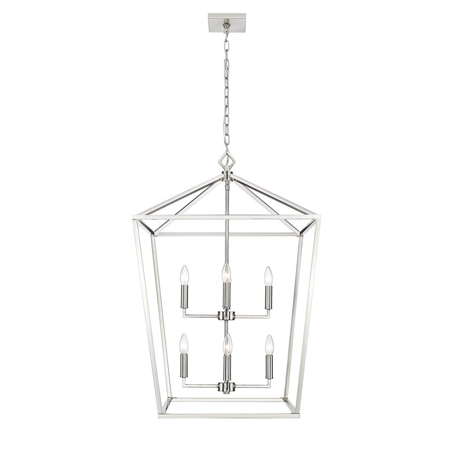 Millennium Lighting Corona 8Lt Pendant, Satin Nickel - 3335-SN