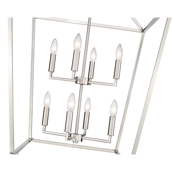 Millennium Lighting Corona 8Lt Pendant, Satin Nickel