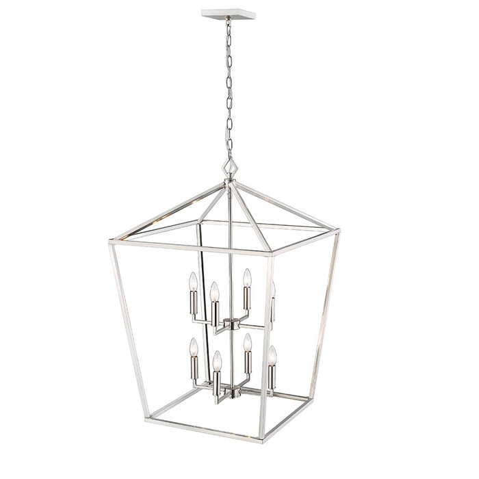 Millennium Lighting Corona 8Lt Pendant, Satin Nickel