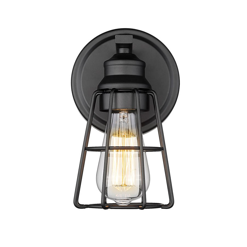 Millennium Lighting 1Lt 9" Wall Sconce, Black - 3381-MB