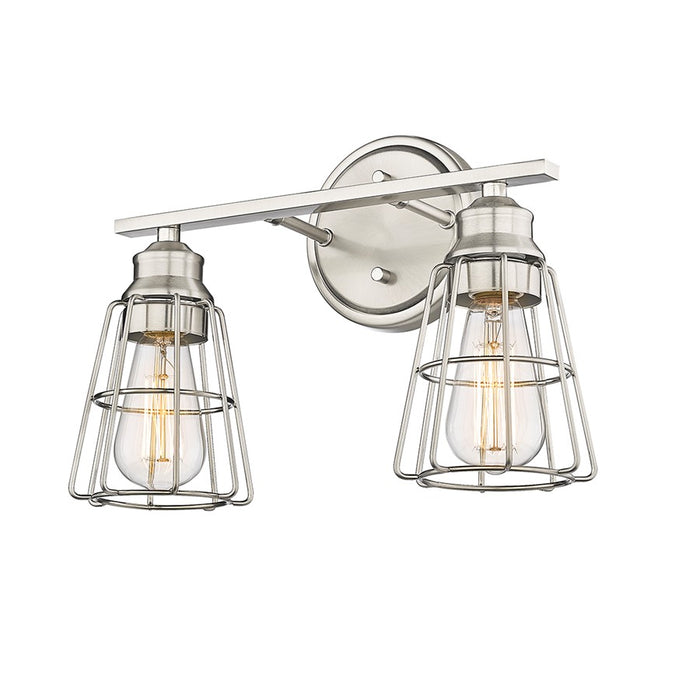 Millennium Lighting 2 Light Bathroom Vanity Light, Brushed Nickel