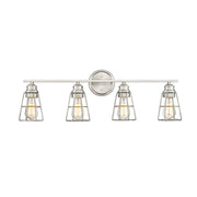 Millennium Lighting 4 Light Bathroom Vanity Light, Brushed Nickel - 3384-BN