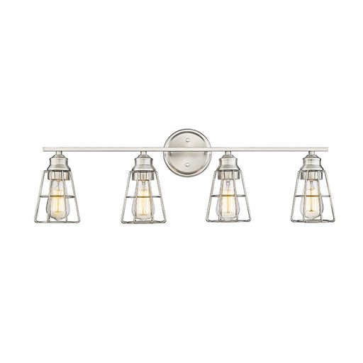 Millennium Lighting 4 Light Bathroom Vanity Light, Brushed Nickel - 3384-BN