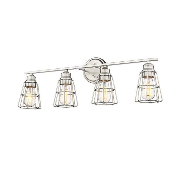 Millennium Lighting 4 Light Bathroom Vanity Light, Brushed Nickel
