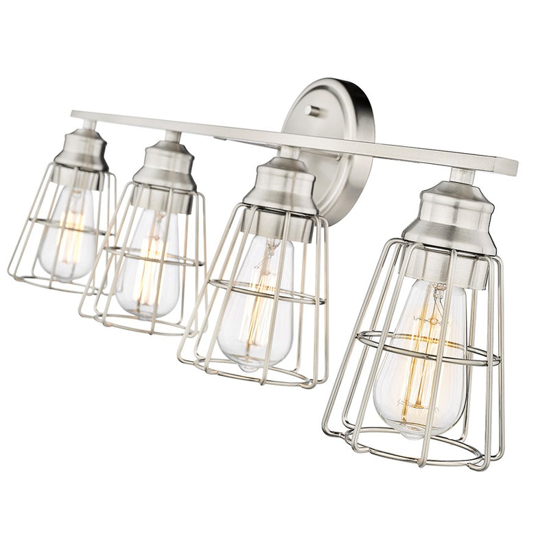 Millennium Lighting 4 Light Bathroom Vanity Light, Brushed Nickel