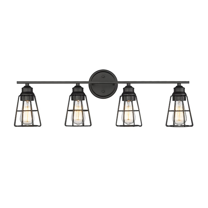Millennium Lighting 4Lt Vanity, Black - 3384-MB
