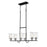 Millennium Clifton 6 Light 59" Island, Matte Black/Brushed Nickel