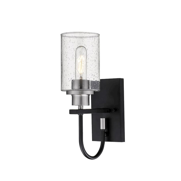 Millennium Clifton 1 Light 13.5" Wall Sconce, Black/Nickel