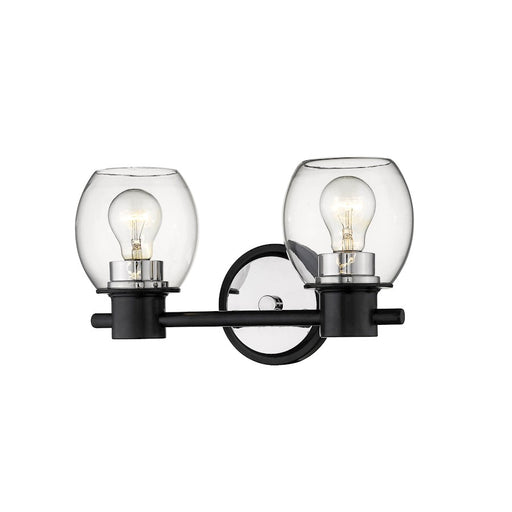 Millennium 2 Light 7.5" Vanity, Matte Black/Polished Nickel