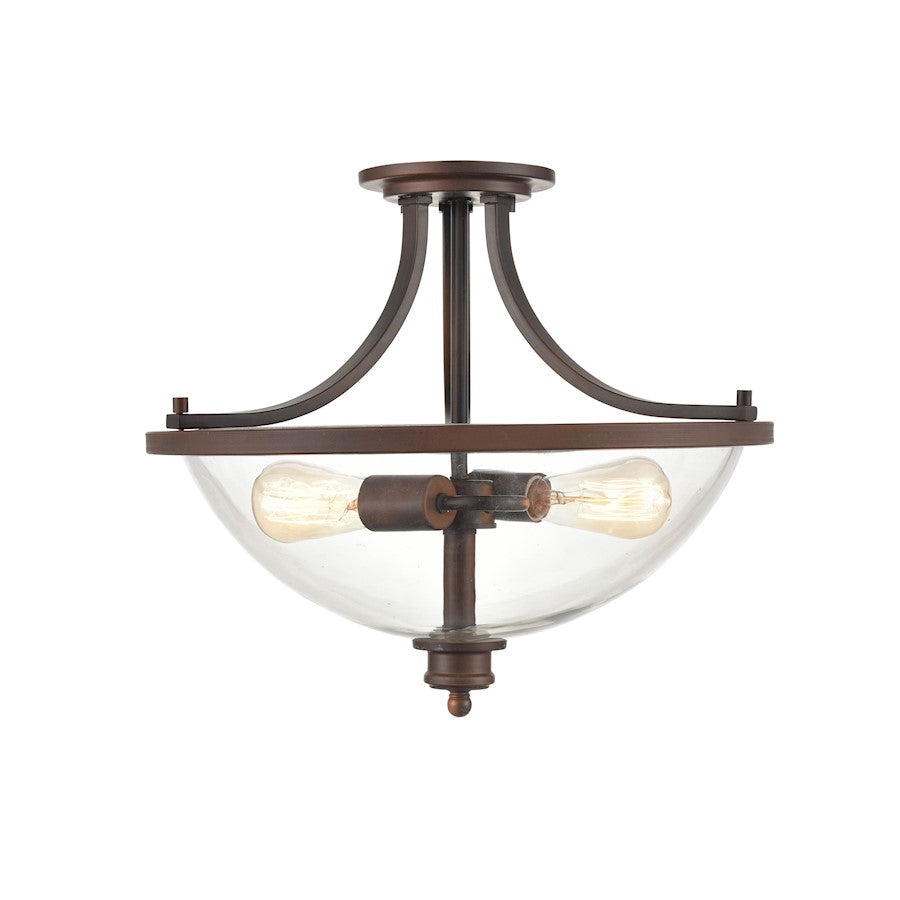Millennium Forsyth 2 Light 17" Semi-Flush Ceiling Mount