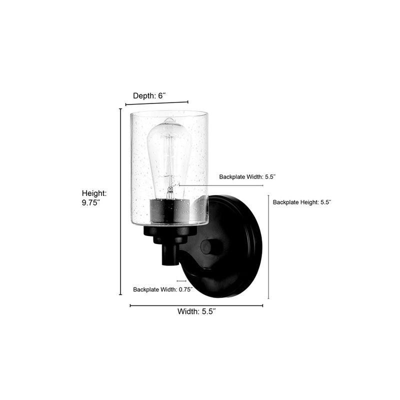 Millennium Lighting Moven 1Lt 10" Sconce, Modern Gold/Clear Seeded