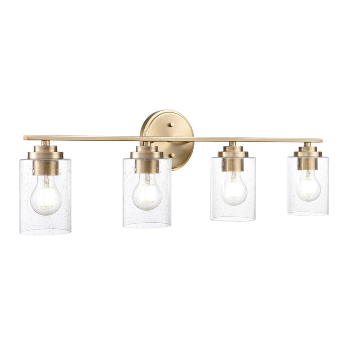 Millennium Lighting Moven 4Lt 31" Vanity, Modern Gold/Clear Seeded - 3684-MG