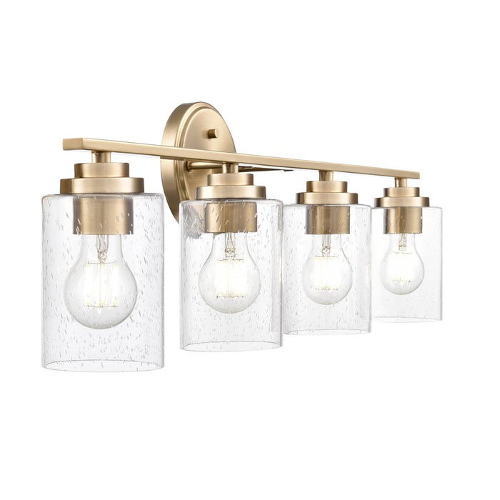 Millennium Lighting Moven 4Lt 31" Vanity, Modern Gold/Clear Seeded