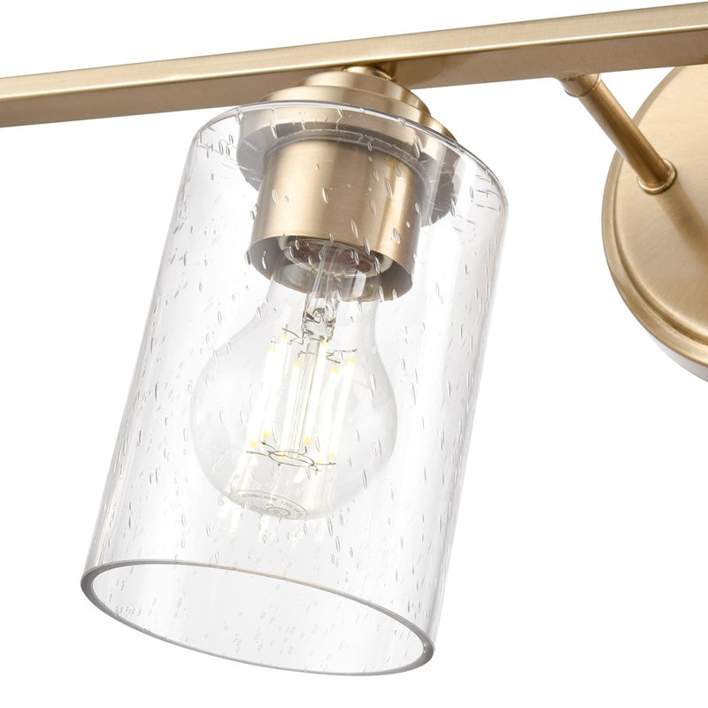 Millennium Lighting Moven 4Lt 31" Vanity, Modern Gold/Clear Seeded