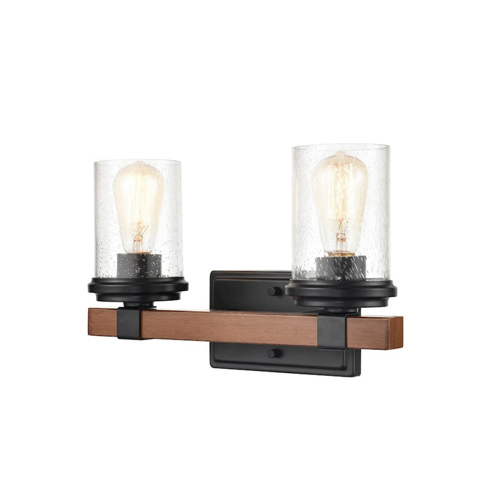 Millennium Taos Vanity, Matte Black/Wood Grain