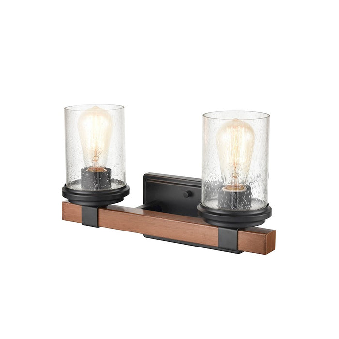 Millennium Taos Vanity, Matte Black/Wood Grain
