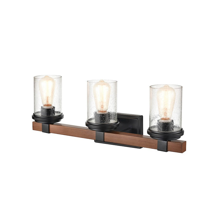 Millennium Taos Vanity, Matte Black/Wood Grain