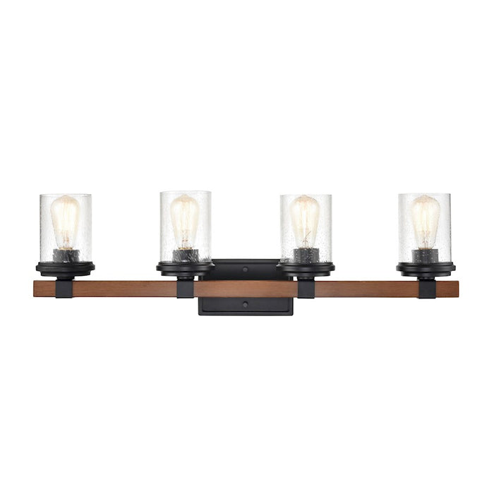 Millennium Taos Vanity, Matte Black/Wood Grain