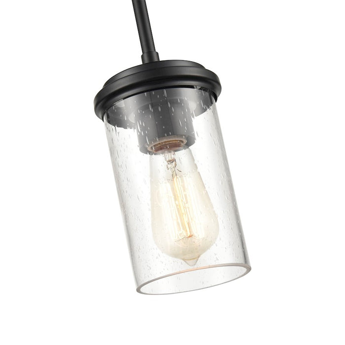 Millennium Taos 1 Light 45.75" Mini-Pendant Light, Black/Wood Grain