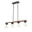 Millennium 4 Light 46.25" Island, Matte Black/Wood Grain