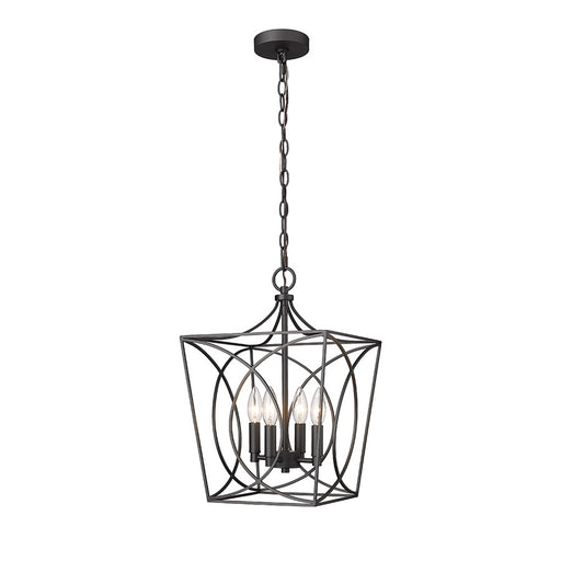 Millennium Lighting Tracy 4Lt 12" Pendant, Black