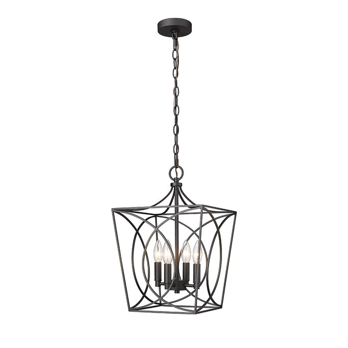 Millennium Lighting Tracy 4Lt 12" Pendant, Black