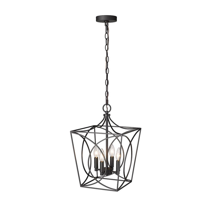 Millennium Lighting Tracy 4Lt 12" Pendant, Black