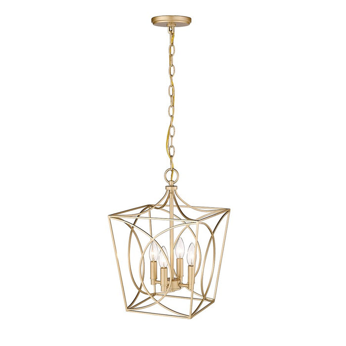 Millennium Lighting Tracy 4Lt 12" Pendant, Painted Modern Gold - 4001-PMG