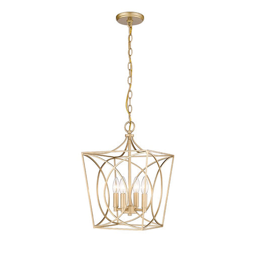 Millennium Lighting Tracy 4Lt 12" Pendant, Painted Modern Gold
