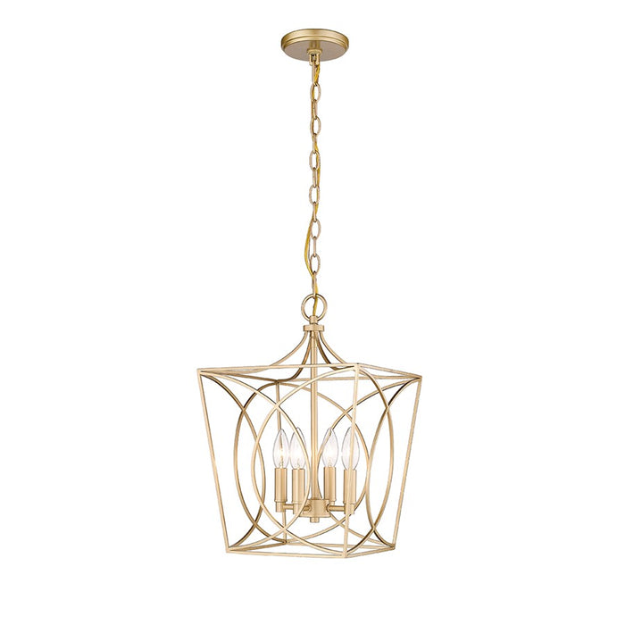 Millennium Lighting Tracy 4Lt 12" Pendant, Painted Modern Gold