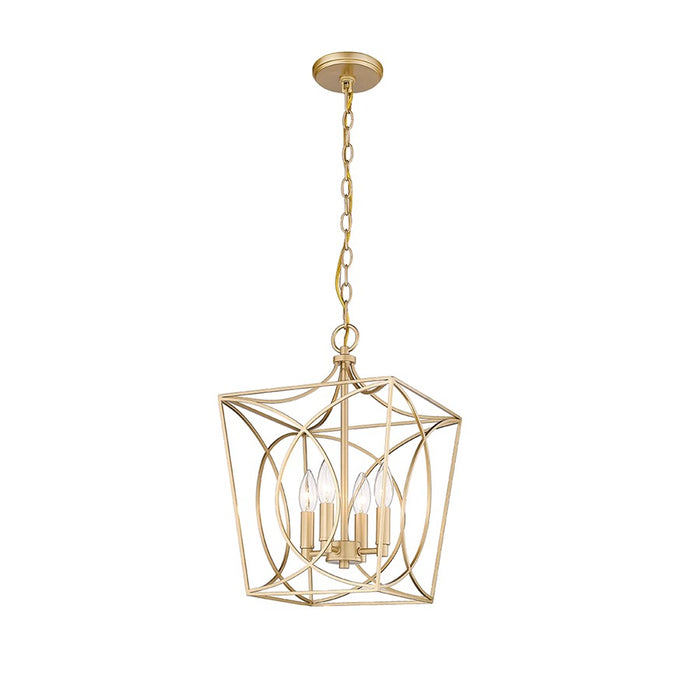 Millennium Lighting Tracy 4Lt 12" Pendant, Painted Modern Gold