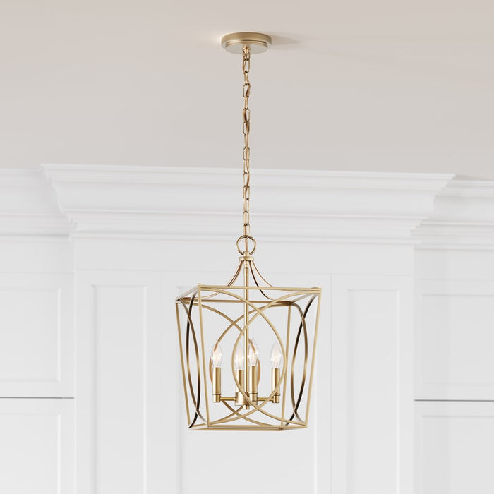 Millennium Lighting Tracy 4Lt 12" Pendant, Painted Modern Gold